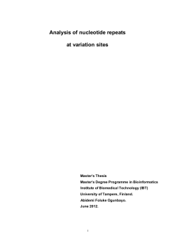 Analysis of nucleotide repeats at variation sites