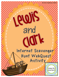 Lewis and Clark Scavenger Hunt