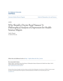 A Philosophical Analysis of Depression for Health