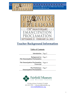 Teacher Background Information - Fairfield Museum and History