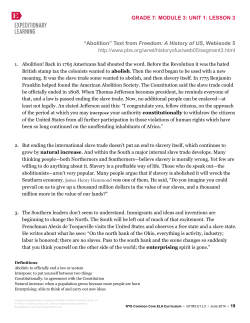 Lesson 3 Abolition Article with Questions