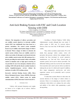 Anti-lock Braking System with ESC and Crash Location