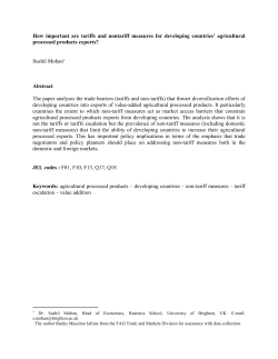 How important are tariffs and nontariff measures for developing