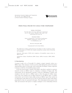 FROM WALL SPACES TO CAT (0) CUBE COMPLEXES