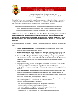 Code of Ethical Behaviour