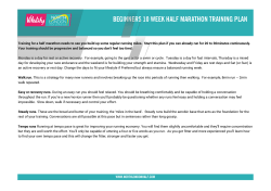 beginners 10 week half marathon training plan