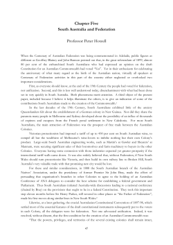 South Australia and Federation