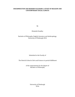 DISCRIMINATION AND MODERN PAGANISM: A STUDY OF