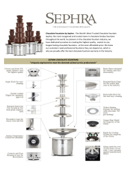 Chocolate Fountains by Sephra - The World`s Most
