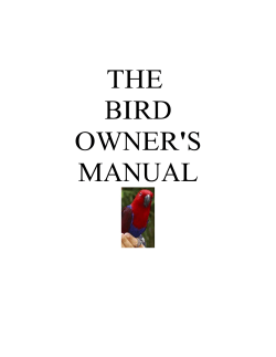 The Bird Owner`s Manual - Parrot Resource Centre