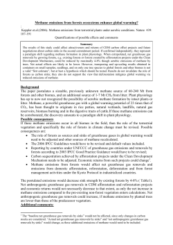 Methane emissions from forests ecosystems enhance global