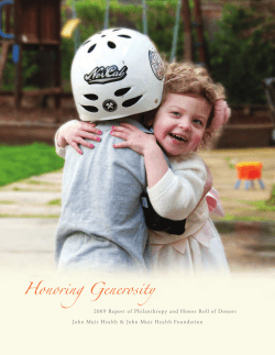 Honoring Generosity