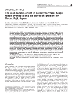 The mid-domain effect in ectomycorrhizal fungi: range
