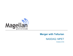 Merger with Tellurian NASDAQ: MPET