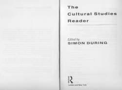 The Gultural Studies Read e r