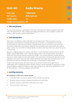 Unit 42: Radio Drama