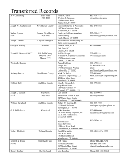 Transferred Records - Connecticut Association Of Land Surveyors, Inc.