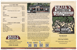 Print Menu - Kojaks House of Ribs