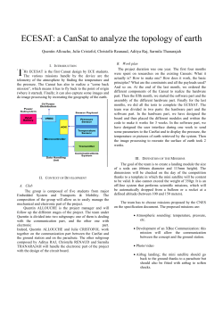 ECESAT: a CanSat to analyze the topology of earth