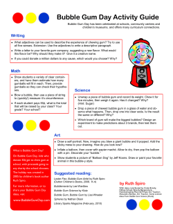 Bubble Gum Day Activity Guide