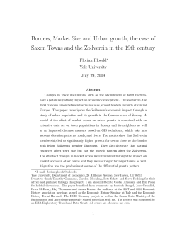 Borders, Market Size and Urban growth, the case of Saxon Towns