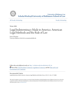 Legal Indeterminacy Made in America: American