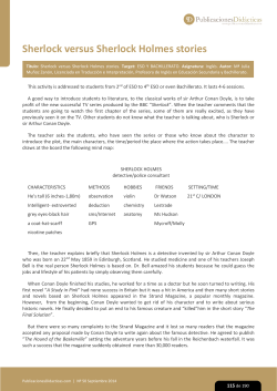 Sherlock versus Sherlock Holmes stories