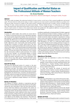 Impact of Qualification and Marital Status on The Professional