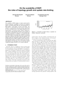 On the scalability of BGP: the roles of topology growth and update