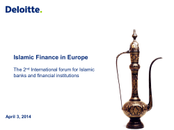 Islamic Finance in Europe