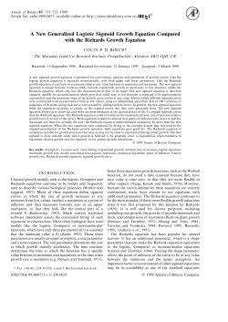 A New Generalized Logistic Sigmoid Growth Equation Compared