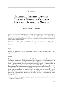 Maternal Identity and the Religious Status of Children Born to a