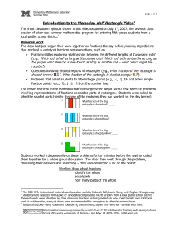 Introduction to the Mamadou-Half-Rectangle Video1