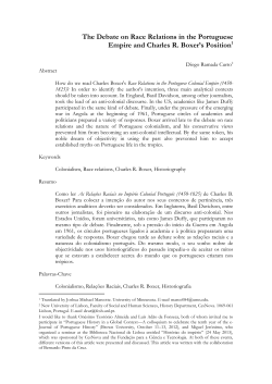 The Debate on Race Relations in the Portuguese