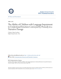 The Ability of Children with Language Impairment to Understand