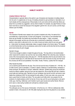 hamlet: in-depth - Deans Community High School