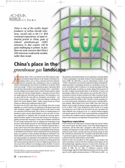 China`s place in the greenhouse gas landscape