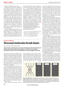 Physical Chemistry: Stressed molecules break down
