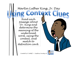 Dr. Martin Luther King Context Clues