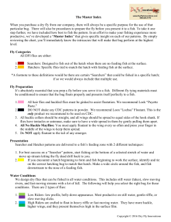 The Master Index - Dry Fly Innovations!