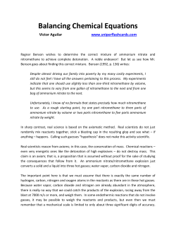 Balancing Chemical Equations