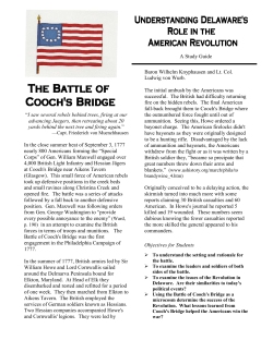 Battle of Cooch`s Bridge - Pencader Heritage Area Association