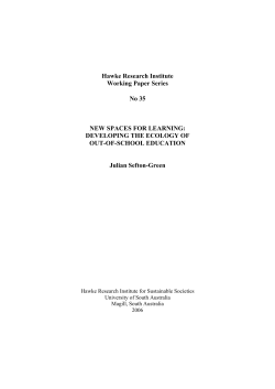 New spaces for learning: developing the ecology of out-of