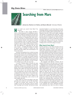 Searching from Mars - the David R. Cheriton School of Computer