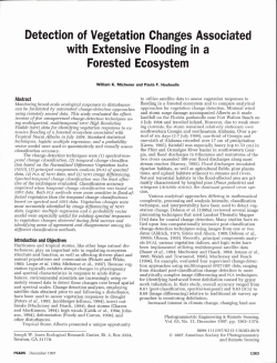 Detection of Vegetation Changes Associated with Extensive