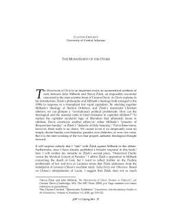 The Monstrosity of the Other - Journal for Cultural and Religious