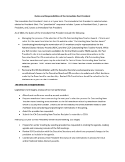 Duties and Responsibilities of the Immediate Past President The
