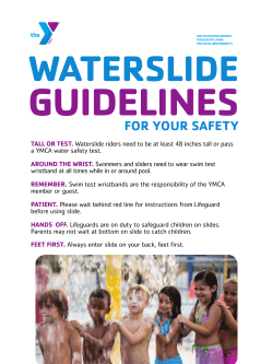 TALL OR TEST. Waterslide riders need to be at least 48 inches tall