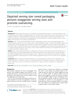 Depicted serving size: cereal packaging pictures exaggerate serving