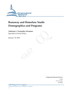 Runaway and Homeless Youth: Demographics and Programs